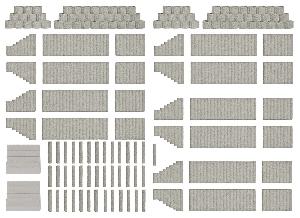 70-7872 - Pfanzsteine u. Palisaden grau